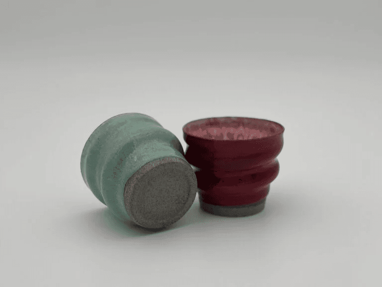 Czarki ceramiczne — zieleń i bordo